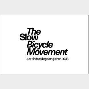 Slow Bicycle Movement - Text Logo Black Posters and Art